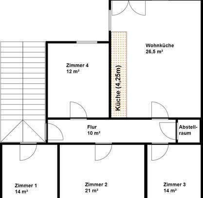 Erstbezug nach Sanierung mit Balkon: Stilvolle 4,5-Zimmer-Wohnung