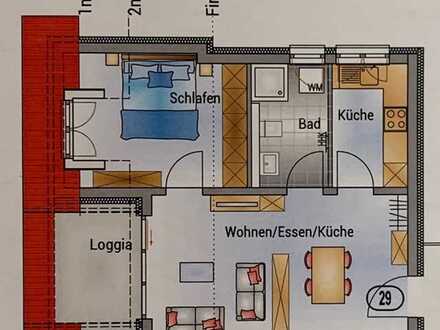 Erstbezug - 2-Zimmer Dachgeschosswohnung mit Balkon und Einbauküche in Schwäbisch Hall