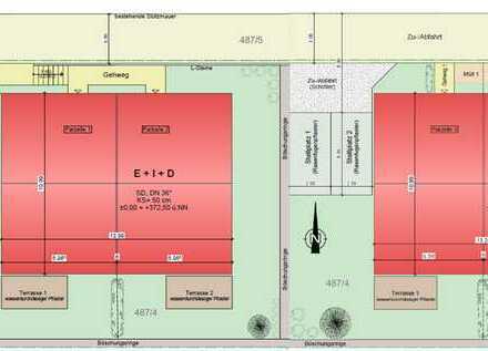 1.020 m² Grundstück mit Baugenehmigung u. Entwässerungsplanung für 4 DHH (E+I+D) in Hagelstadt