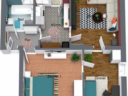 Sanierte 3-Zimmer-Wohnung mit Balkon in attraktiver Wohnlage