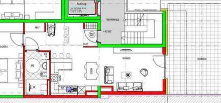 Erstbezug: exklusive 2-Zimmer-Wohnung mit EBK, Balkon und Dachterrasse in Karlsruhe