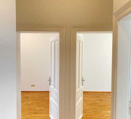 Tolle renovierte Altbau 2,5-Zimmer-Wohnung mit EBK in Frankfurt Gutleutviertel und Echtholz-Parkett