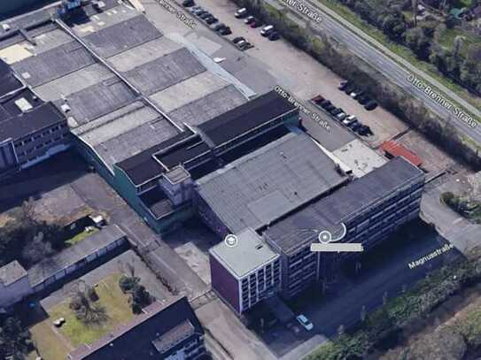 Gewerbehalle (ca. 1.300 qm) mit Bürogebäude (ca. 2.600 qm) in Dinslaken bei Duisburg zu verkaufen