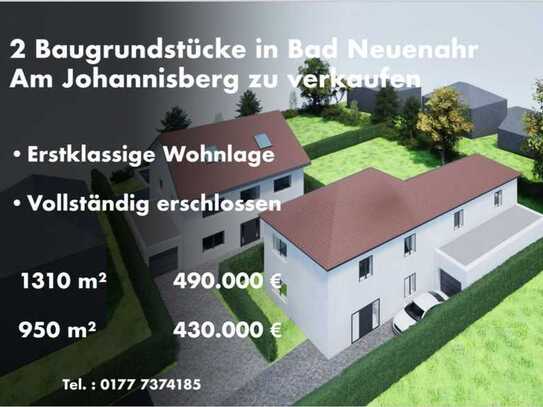 2 Baugrundstücke In Bad Neuenahr am Johannisberg zu verkaufen