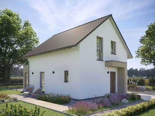 Jetz Bauen. Jetzt Sparen. Einfamilienhaus mit PV Anlage und Speicher