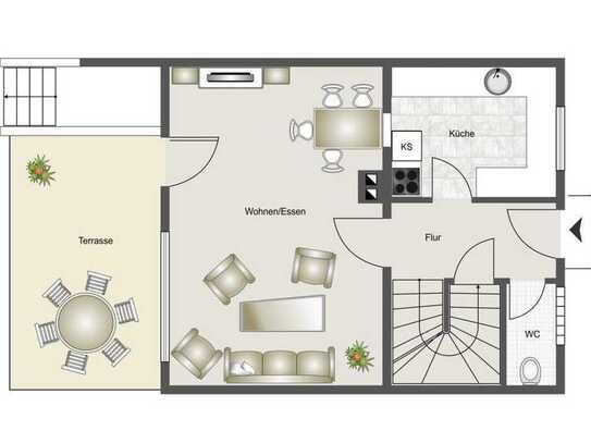 Attraktives 3-Zimmer-Reihenhaus mit EBK in ruhiger Lage in Pulheim