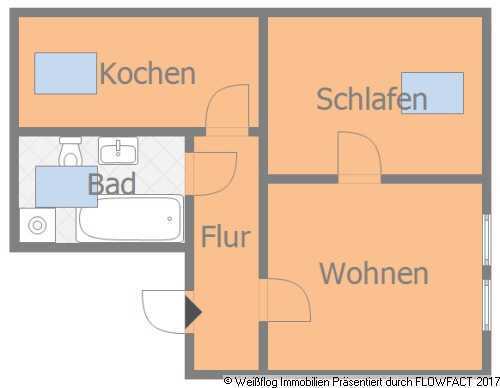 2 Zimmer Dachgeschosswohnung im Zentrum