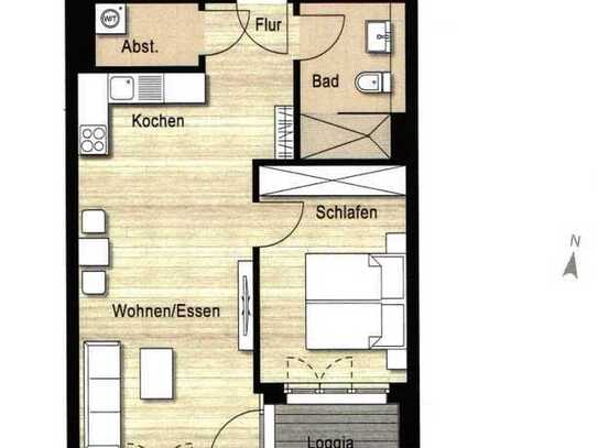 Hochwertige, helle 2-Zimmer Wohnung mit Loggia in Top-Lage von Montabaur!