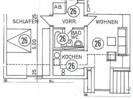 Schöne 2-Zimmerwohnung mit Einbauküche