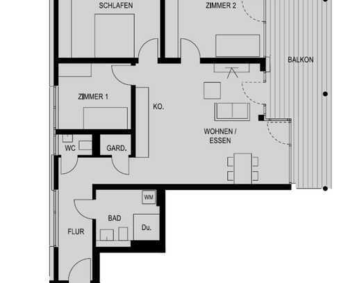 Großzügige 4,5-Zimmer-Wohnung mit Blick auf den Fildern