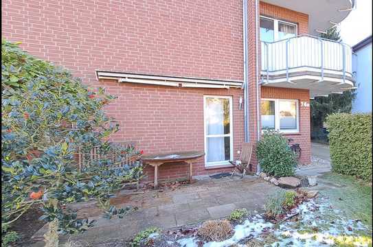 Zentrale 1-Zimmer-Erdgeschoßwohnung in Langenhagen mit Terrasse und PKW-Stellplatz