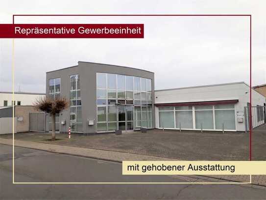 REPRÄSENTATIVE Gewerbeeinheit mit Büro Ausstellung Lager