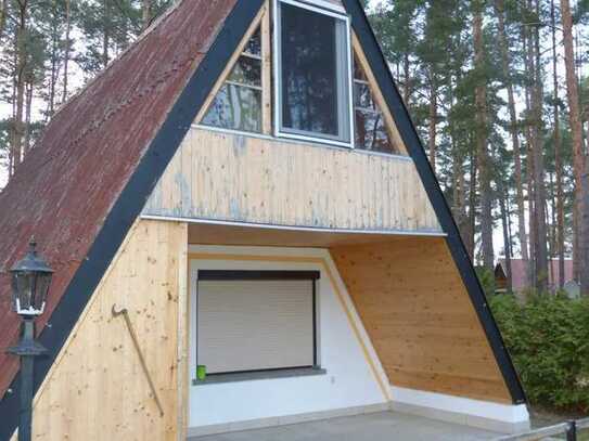 Wochendhaus (Finnhütte) in der Lausitz am idyllischen Silbersee zu verkaufen