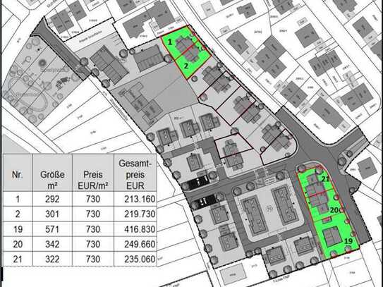 Bauplätze von der Stadt im Baugebiet Furchgasse in Weinstadt-Schnait zu verkaufen