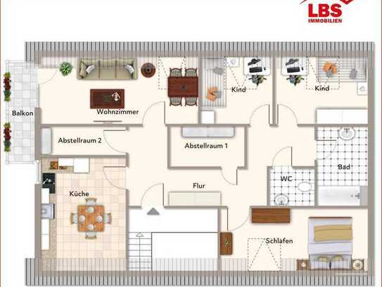 4-ZKBB-DG-Wohnung in ruhiger Stadtrandlage