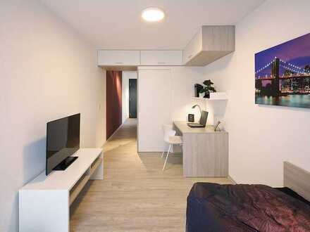 Raffiniert geschnittene, voll möblierte 1-Zimmer-Wohnung mit Blick ins Grüne -Baujahr 2018