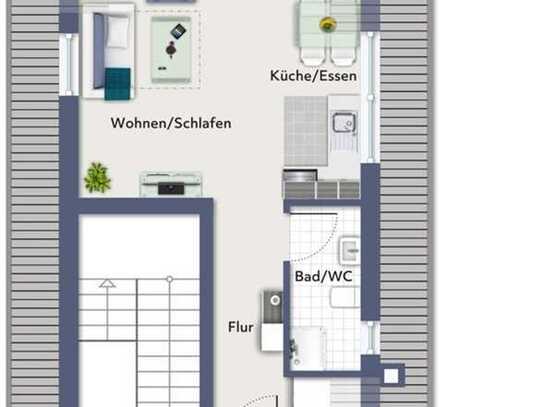 2 Zimmer Neubau- Dachgeschosswohnung