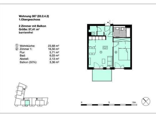 Stilvolle 2-Zimmer-Wohnung mit Balkon und EBK in Hamburg Lurup