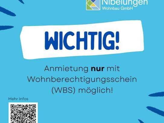 Isselstr. 6, 1 -2 - Schöne 2 Zimmer Wohnung mit Tageslichtbad und Loggia. WBS erforderlich