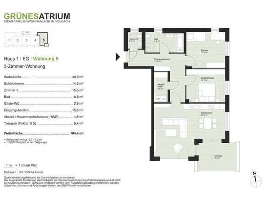 Große 3-Zimmer-EG-Wohnung in Mehrfamilienwohnanlage