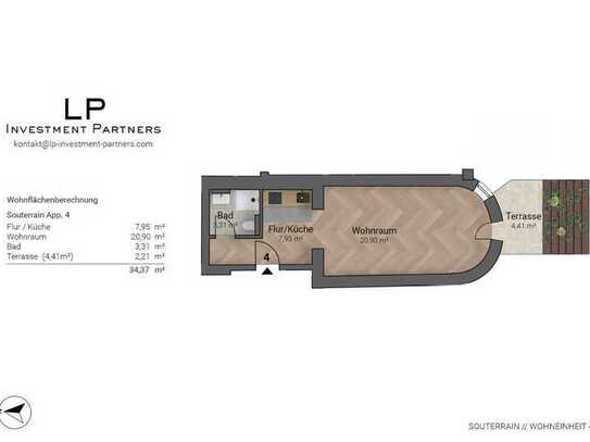 35 m² Apartment inkl. Sonnenterrasse - Erstbezug nach Sanierung o. Maklerprovision Frankfurt Westend