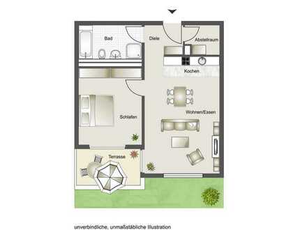 2 Zimmer mit Terrasse und Garten im Erdgeschoss (Wohnung Nr. 4)