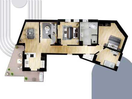 *Bezugsfähige, komplett sanierte 4-Zimmer-Wohnung mit neuer, großer Balkonanlage zum Hof in Linden*