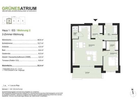 Schöne 2-Zimmer-EG-Wohnung in Mehrfamilienwohnanlage