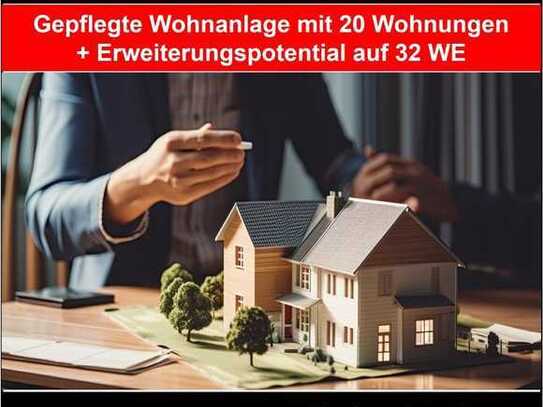 Wohnanlage mit 20 Wohnungen in Dinslaken + Bauplanung für weitere 12 Wohnungen