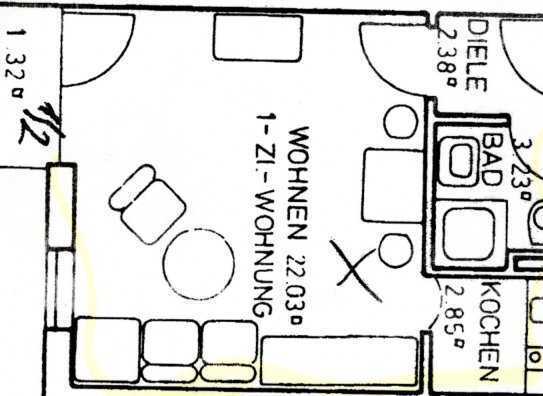 Ruhige 1-Zimmer-Wohnung mit EBK in Neufahrn bei Freising