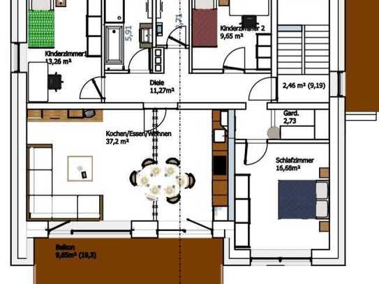 Erstbezug nach energetischer Kernsanierung! Helle 4 Zimmer Wohnung