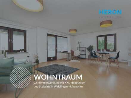 WOHNTRAUM IN WN-HOHENACKER - 2,5-Zimmer-Wohnung mit großem Hobbyraum