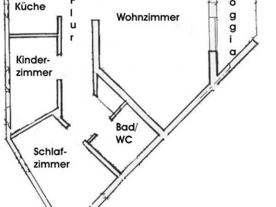 Dreizimmer-Dachgeschosswohnung mit WOHNBERECHTIGUNGSSCHEIN in Baden-Baden-Lichtental