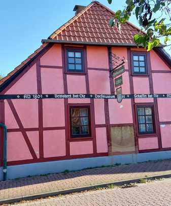 3-Zimmer-Wohnung im Fachwerkhaus, mit Terrasse und EBK in Lehre