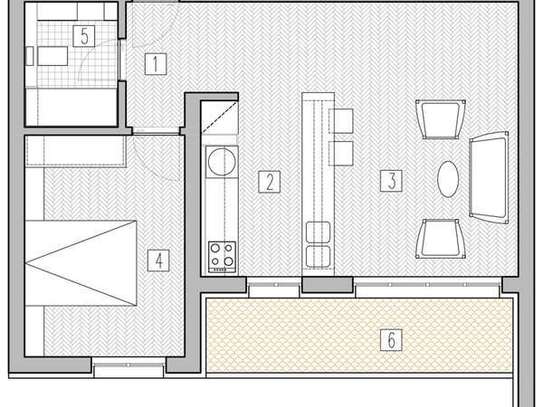 Ansprechende 2-Zimmer-Wohnung mit geh. Innenausstattung mit Balkon und EBK in Villingen-Schwenningen