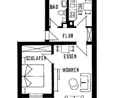 2 Zimmer Wohnung 51 m² Voll möbliert und ausgestattet, in 70437 Stuttgart Zuffenhausen ab sofort