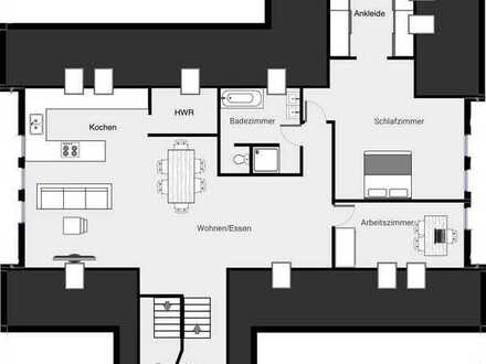 Kernsanierte 3-Zimmer-Dachgeschosswhg. in einer außergewöhnlichen, kernsanierten Wohnanlage