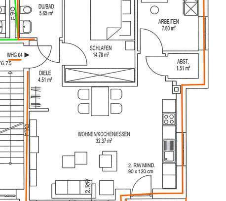 Neubau mit Balkon: Exklusive 2-Raum-Wohnung mit gehobener Innenausstattung in Kerpen