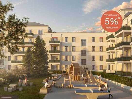 Vertriebsstart: 5% Preisvorteil*! Südausichtung & Balkon! 2-Zimmer-Neubau-Apartment im Zwieseler Hof