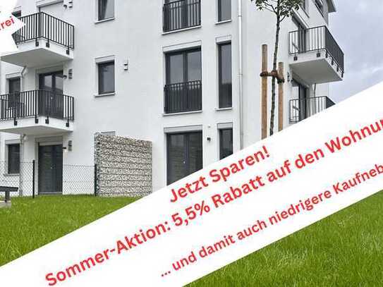 Barrierefrei - Nachhaltig - Neubau: 2-Zi. Wohnung 
ca. 84 m² mit Südost-Balkon in Germering