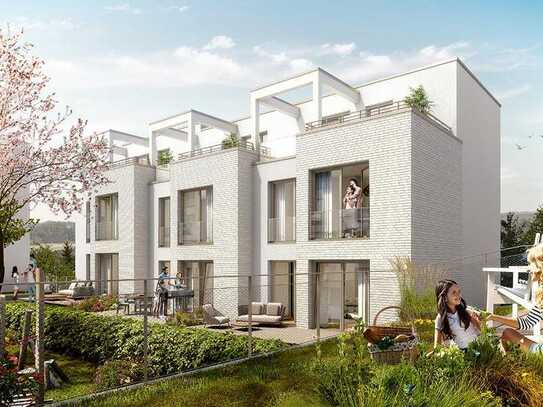 Modernes Reiheneckhaus: Neubau mit Garten, Terrasse und Dachterrasse in Magstadt