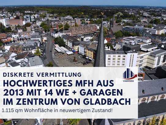 Hochwertiges MFH aus 2013 mit 14 WE im Zentrum von Mönchengladbach