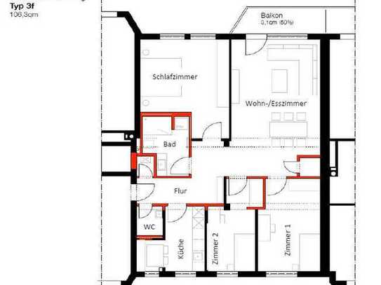 Vollst. renovierte 4-Raum-Wohnung mit geh. Innenausstattung mit EBK in Aschaffenburg