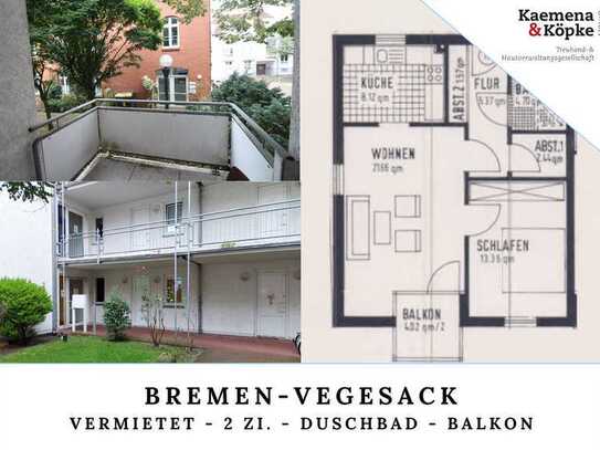 Geräumige 2 Zi. mit Duschbad und Balkon in Vegesack