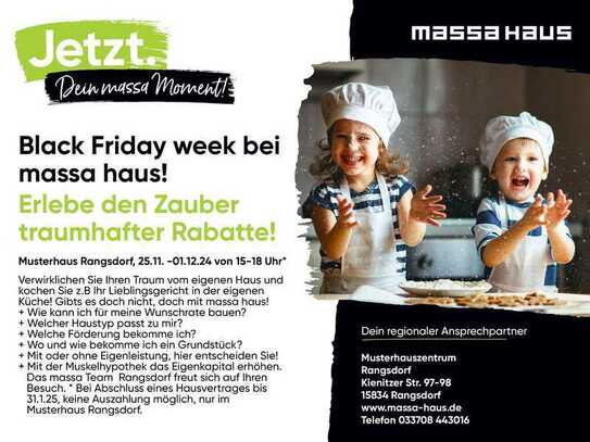 BLACKWEEK BEI MASSAHAUS VOM 25.11.-01.12.2024 in Rangsdorf! 15 - 18 Uhr!Exklusive Rabatt! Willkommen