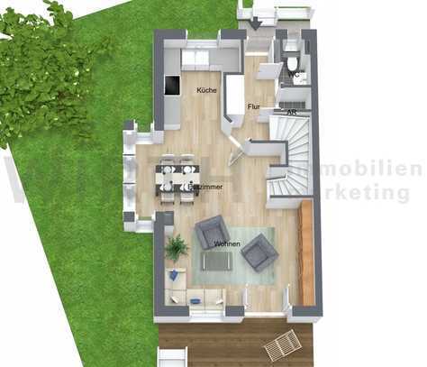 Reiheneckhaus mit zwei Garagen und Stellplatz sowie PV-Anlage