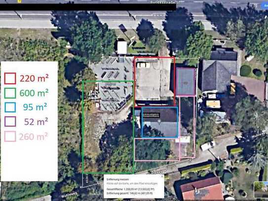 Grundstück mit Werkstatt und Büro an Hauptstraße zu vermieten