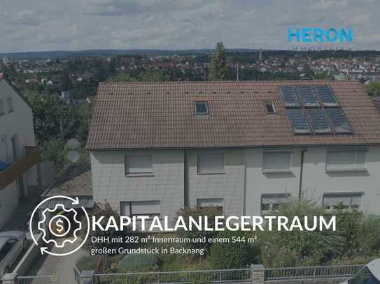 KAPITALANLEGERTRAUM - DHH mit 282 m² Innenraum und einem 544 m² großen Grundstück in Backnang