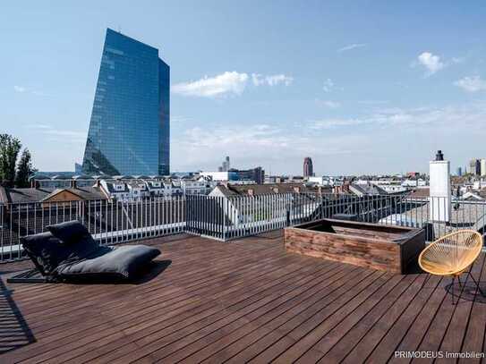 Modernes Luxus-Penthouse mit Blick auf die EZB und direkter Nähe zum Main