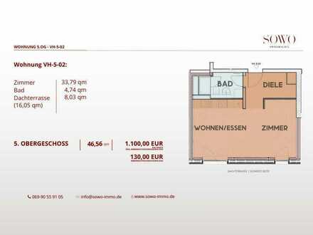 STAY HERE: Wunderschöne 1-Zimmerwohnung in bester Lage mit Dachterrasse!